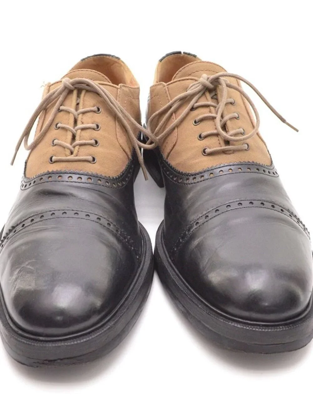 Men Dries Van Noten Perforated Cap Toe Oxfords 43.5